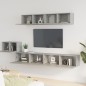 vidaXL Set de muebles de TV 5 pzas madera contrachapada gris hormigón vidaXL Set de muebles de TV 5 pzas madera contrachapada gris hormigón