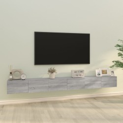 vidaXL Set de muebles para TV 3 pzas madera contrachapada gris Sonoma
