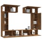vidaXL Set de muebles de TV 6 pzas madera contrachapada roble ahumado vidaXL Set de muebles de TV 6 pzas madera contrachapada roble ahumado