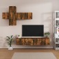 vidaXL Set de muebles de TV 7 pzas madera contrachapada roble ahumado vidaXL Set de muebles de TV 7 pzas madera contrachapada roble ahumado