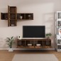 vidaXL Set de muebles de TV 7 pzas madera contrachapada roble ahumado vidaXL Set de muebles de TV 7 pzas madera contrachapada roble ahumado