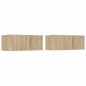 vidaXL Set de muebles para TV 4 pzas madera contrachapada roble Sonoma