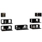 vidaXL Set de muebles para TV 7 piezas madera contrachapada negro