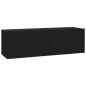 vidaXL Set de muebles para TV 7 piezas madera contrachapada negro