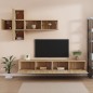 vidaXL Set de muebles para TV 7 pzas madera contrachapada roble Sonoma