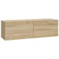 vidaXL Set de muebles para TV 7 pzas madera contrachapada roble Sonoma