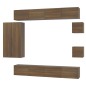 vidaXL Set de muebles para TV 8 pzas madera contrachapada roble marrón vidaXL Set de muebles para TV 8 pzas madera contrachapada roble marrón