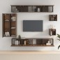 vidaXL Set de muebles para TV 8 pzas madera contrachapada roble marrón vidaXL Set de muebles para TV 8 pzas madera contrachapada roble marrón