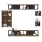 vidaXL Set de muebles para TV 8 pzas madera contrachapada roble marrón vidaXL Set de muebles para TV 8 pzas madera contrachapada roble marrón