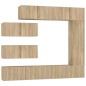 vidaXL Set de muebles para TV 7 pzas madera contrachapada roble Sonoma vidaXL Set de muebles para TV 7 pzas madera contrachapada roble Sonoma