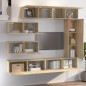 vidaXL Set de muebles para TV 7 pzas madera contrachapada roble Sonoma vidaXL Set de muebles para TV 7 pzas madera contrachapada roble Sonoma