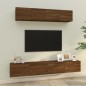 vidaXL Set de muebles para TV 4 pzas madera contrachapada marrón roble