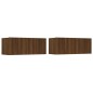 vidaXL Set de muebles para TV 4 pzas madera contrachapada marrón roble