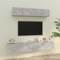 vidaXL Set de muebles de TV 4 pzas madera contrachapada gris hormigón vidaXL Set de muebles de TV 4 pzas madera contrachapada gris hormigón