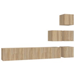 vidaXL Mueble de pared para TV madera contrachapada color roble sonoma