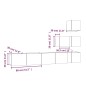 vidaXL Mueble de pared para TV madera contrachapada color roble sonoma