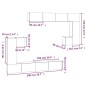 vidaXL Mueble de pared para TV madera contrachapada roble ahumado vidaXL Mueble de pared para TV madera contrachapada roble ahumado