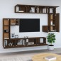 vidaXL Mueble de pared para TV madera contrachapada roble marrón
