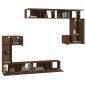 vidaXL Mueble de pared para TV madera contrachapada roble marrón