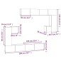 vidaXL Mueble de pared para TV madera contrachapada roble marrón