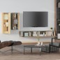 vidaXL Set de muebles para TV 4 pzas madera contrachapada roble Sonoma