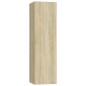 vidaXL Set de muebles para TV 4 pzas madera contrachapada roble Sonoma