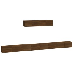 vidaXL Set de muebles para TV 6 pzas madera contrachapada roble marrón