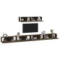 vidaXL Set de muebles para TV 6 pzas madera contrachapada roble marrón