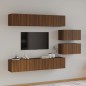 vidaXL Set de muebles para TV 6 pzas madera contrachapada roble marrón