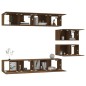 vidaXL Set de muebles para TV 6 pzas madera contrachapada roble marrón