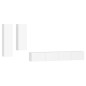 vidaXL Set de muebles para TV 4 piezas madera contrachapada blanco
