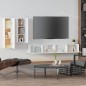 vidaXL Set de muebles para TV 4 piezas madera contrachapada blanco