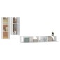 vidaXL Set de muebles para TV 4 piezas madera contrachapada blanco