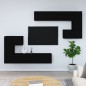 vidaXL Mueble de pared para TV madera contrachapada negro vidaXL Mueble de pared para TV madera contrachapada negro