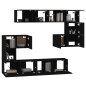 vidaXL Mueble de pared para TV madera contrachapada negro vidaXL Mueble de pared para TV madera contrachapada negro