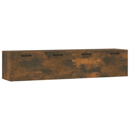 vidaXL Armarios pared 2 uds contrachapada roble ahumado 60x36,5x35cm