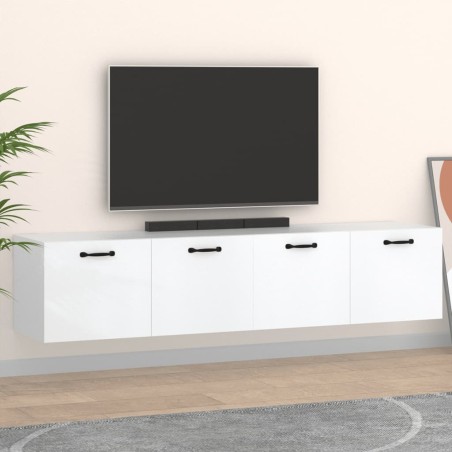 vidaXL Armarios pared 2 uds madera contrachapada blanco 60x36,5x35 cm