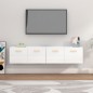 vidaXL Armarios pared 2 uds contrachapada blanco brillo 80x35x36,5 cm