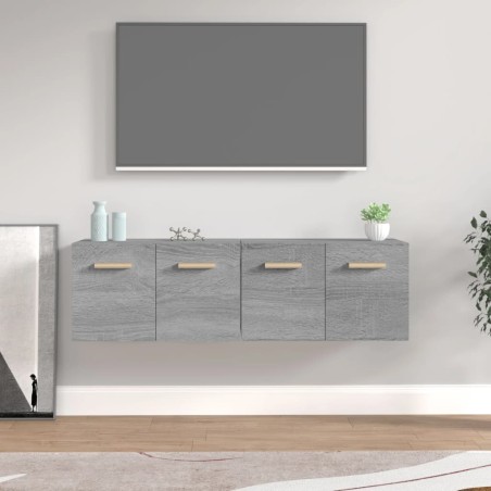 vidaXL Armarios de pared 2 uds contrachapada gris sonoma 60x36,5x35cm