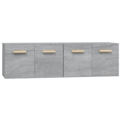 vidaXL Armarios de pared 2 uds contrachapada gris sonoma 60x36,5x35cm