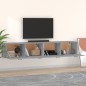 vidaXL Armarios pared 2 uds contrachapada gris sonoma 100x36,5x35 cm