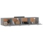 vidaXL Armarios pared 2 uds contrachapada gris sonoma 100x36,5x35 cm