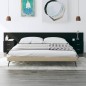 vidaXL Cabecero de cama con mesitas madera contrachapada negro vidaXL Cabecero de cama con mesitas madera contrachapada negro