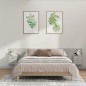 vidaXL Cabecero de cama y mesitas madera contrachapada gris hormigón vidaXL Cabecero de cama y mesitas madera contrachapada gris hormigón
