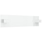 vidaXL Cabecero de cama y mesitas madera contrachapada blanco brillo
