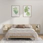 vidaXL Cabecero de cama con mesitas madera contrachapada roble Sonoma