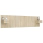 vidaXL Cabecero de cama con mesitas madera contrachapada roble Sonoma