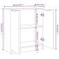 vidaXL Aparadores 2 uds madera contrachapada gris Sonoma 60x30x70 cm