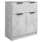 vidaXL Aparador de 3 piezas madera contrachapada gris hormigón vidaXL Aparador de 3 piezas madera contrachapada gris hormigón