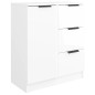 vidaXL Aparadores 2 uds madera contrachapada blanco brillo 60x30x70 cm